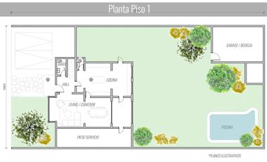 CASA CON AMPLIO PATIO CON PISCINA COLEGIO POCURO