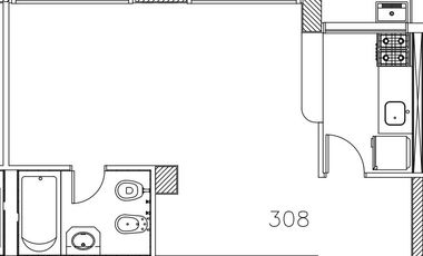 Departamento MONOAMBIENTE en FLORIDA en ALQUILER