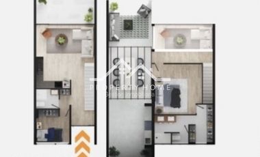 TOWNHOUSE 2 DORM + 2 BAÑOS PIEDRA ROJA NUEVO