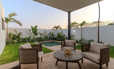 Casa de 1 piso en privada residencial en Conkal