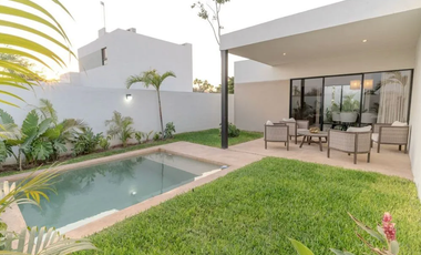 Casa de 1 piso en privada residencial en Conkal