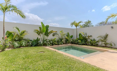 Casa de 1 piso en privada residencial en Conkal