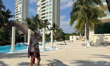 Departamento en Renta, 3 Recámaras, AMUEBLADO, Av Bonampak, Cancún Towers, Puerto Cancún