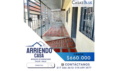 SE ARRIENDA CASA PRIMER  PISO BARRIO BOSQUES DE MARACAIBO TULU