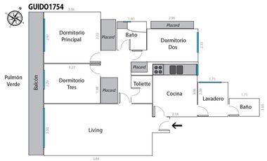 Departamento 4 ambientes en alquiler temporario en Recoleta