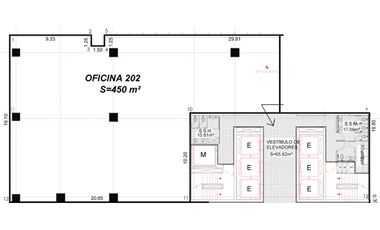 Oficina en renta de 450m2 en Torre AAA obra gris zona Campestre San Pedro GG