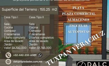 PRE-VENTA CASAS 1 PLANTA TUXPAN VERACRUZ.