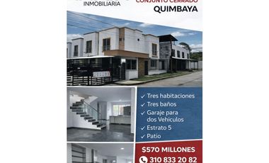 CASA EN CONJUNTO CERRADO EN QUIMBAYA