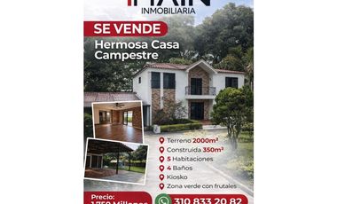 CASA CAMPESTRE EN CONJUNTO CERRADO EN QUIMBAYA