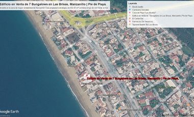 Edificio en Venta de 7 Bungalows en Las Brisas, Manzanillo | Pie de Playa.