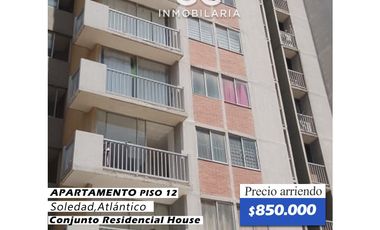 se arrienda apartamento piso 12- Conjunto residencial House-Soledad