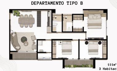 Departamento en Fraccionamiento El Conchal