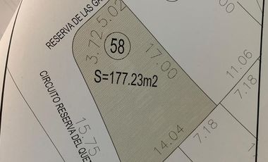 Venta Terreno Habitacional en esquina de 177.23 m2 en Grand Preserve Juriquilla.