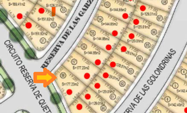 Venta Terreno Habitacional en esquina de 177.23 m2 en Grand Preserve Juriquilla.