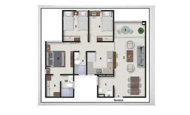 Apto En Venta Ciudad Country Ciruelo