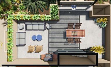 Villa(Brisa Coral) Amueblada con Piscina y Roof en Venta en Chelem