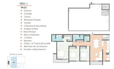 VENTA DEPARTAMENTO PH, 3 RECÁMARAS, 2.5 BAÑOS, DEL VALLE, BENITO JUAREZ, CDMX
