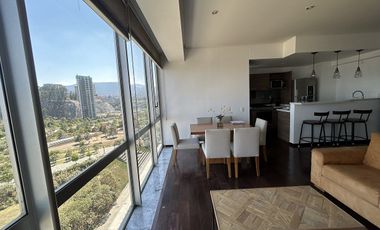 Se renta  depto amueblado  con vista a la mexicana en High park Santa Fe