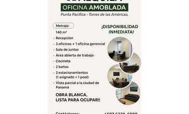 SE ALQUILA OFICINA AMOBLADA | EXCELENTES AMENIDADES