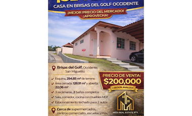 SE VENDE – Casa en Brisas del Golf