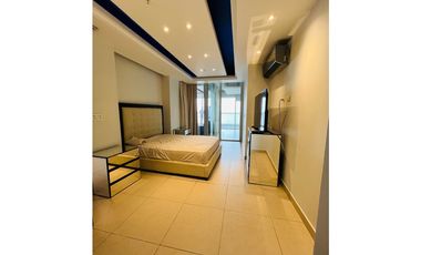 ALQUILO APARTAMENTO, AVE BALBOA, 2 RECAMARAS, AMOBLADO, VISTA AL MAR.