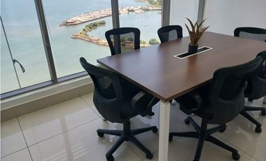 ALQUILO OFICINA EN AVE, BALBOA, 200M2, AMOBLADA, VISTA PANORAMICA.
