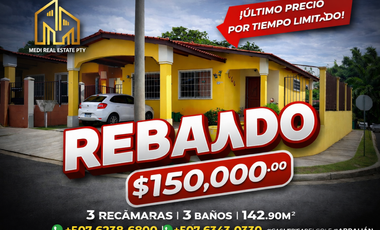 Venta de Casa en Brisas del Golf, Arraiján - Rebajado B/. 150,000.00