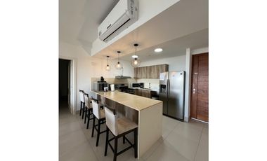 Punta Caelo, planta baja con patio Amoblado en Alquiler