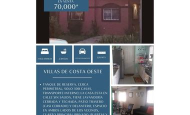 VENDO CASA EN VILLAS DE COSTA OESTE