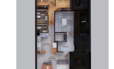 Departamento 2 dormitorios en barrio Martin