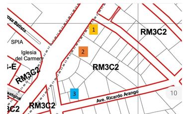 Via España, 2,300m2 mas 775m2  azotea, 3 plantas suelo RM3C2