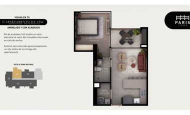 Apartamento en proyecto de vivienda para la venta en Sabaneta
