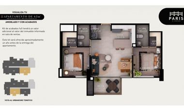 Apartamento en proyecto de vivienda para la venta en Sabaneta