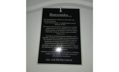 Departamento con un dormitorio en alquiler