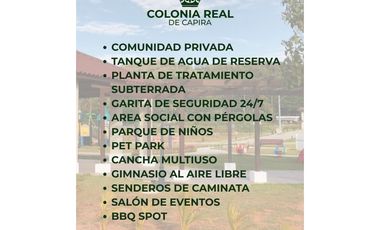 VENTA DE CASA RECIDENCIAL EN COLONIA REAL - CAPIRA