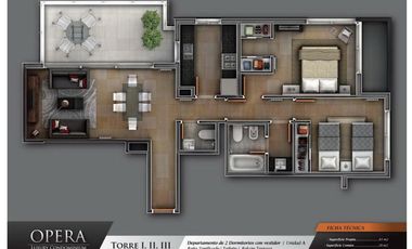 Departamento de 2 dormitorios en venta, Opera Luxury, Zona Norte, Cordoba