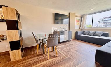 Departamento renta POLANCO - De 65 m2 amueblado y equipado incluye mtto y gas