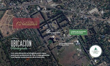 Departamento 2 Ambientes en Venta en Campus Village Pilar