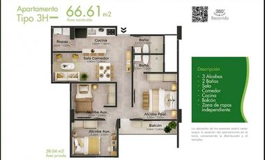 APARTAMENTO PARA ESTRENAR SECTOR ESTADIO CENTENARIO