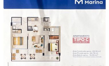 SE VENDE APARTAMENTO TIPO LOCK OFF EN SANTA MARINA