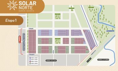 VENTA LOTE BARRIO ABIERTO SOLAR NORTE