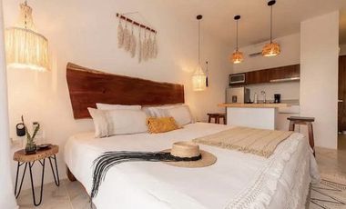 Penthouse Studio con Rooftop Privado y Jacuzzi | Región 15 Tulum | A Minutos de