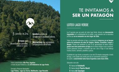 Parcela en Venta en Lago Verde / Patagonia