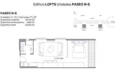 Excelente loft en alquiler a estrenar con cochera. Distrito Quartier, Retiro.
