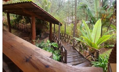 Hermosa cabaña rustica ubicada en el bosque