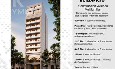 Departamento en  venta 2 ambientes, La Plata