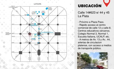 Departamento en  venta 2 ambientes, La Plata