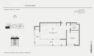 Milennia Rio | venta departamento 2 ambientes, balcón en L y cochera - Nordelta