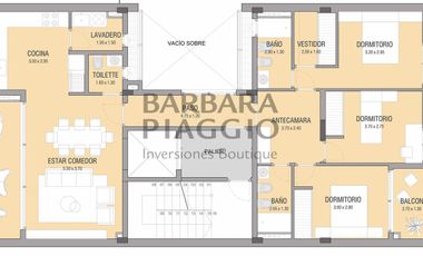 PISO 3 DORMITORIOS - Guemes al 3800