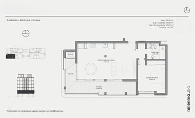 Milennia Rio | Departamento en venta 2 ambientes y balcón - Nordelta